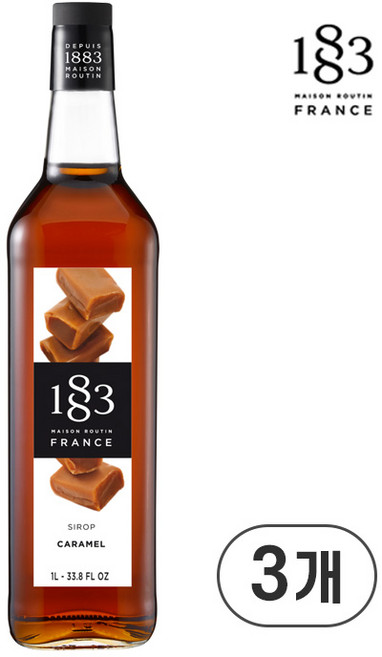 1883루틴 카라멜 시럽, 1L, 3개