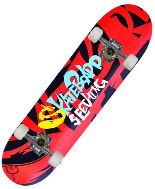 專業成人兒童幼童滑板 四輪楓木板 初學者造型雙翹板, 中國龍（專業級高彈輪）, 1個