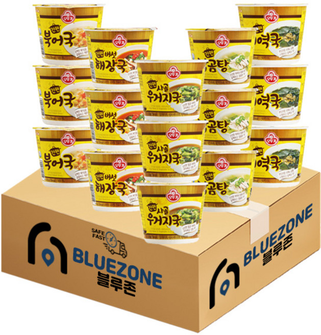 오뚜기 즉석 컵국 5종 세트 (15개입) (북어국3 + 미역국3 + 사골우거지3 + 버섯해장국3 + 닭곰탕3) DM 1781709 7, 1개