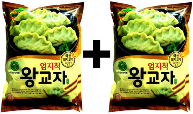 엄지식품 엄지 왕교자 1.050g + 왕교자 1.050g 1+1, 2.1kg, 1개