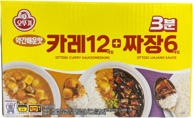 오뚜기 3분카레짜장 +, 6개, 200g
