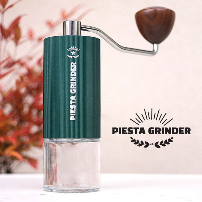 피에스타 커피그라인더 핸드밀 PIESTA E48 2.0 가정용 홈카페 수동원두분쇄기 캠핑, 블랙 / 월넛, 1개, 1ml