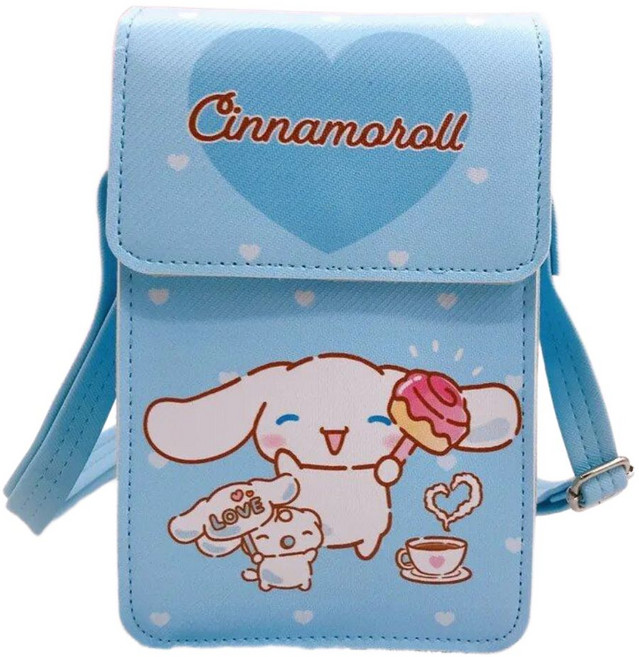 산리오 캐릭터 시나모롤 어린이 크로스백 휴대폰 가방 미니백 귀여운 캐릭터 슬링백