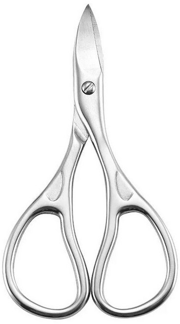 눈썹 손톱 매니큐어 도구 네일 커터 가위 다목적 곡선 블레이드, 02 Mirror light, 1개