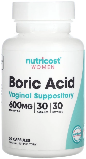 Nutricost 여성용 붕산 질정 600mg 캡슐 30정, Nutricost여성용붕산질정600mg캡슐30정, 1개 - 쿠팡