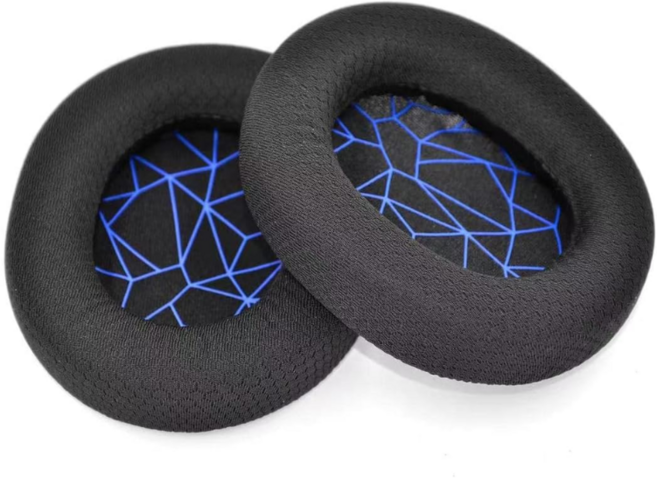 SteelSeries Arctis Nova 1 3 5 7 9 Pro 호환 이어 패드 커버 이어 패드 스펀지 캡 헤드폰 헤드셋 교체용 코튼 교체 커버 헤드폰 커버 헤드폰 수리용 원단, 파란색