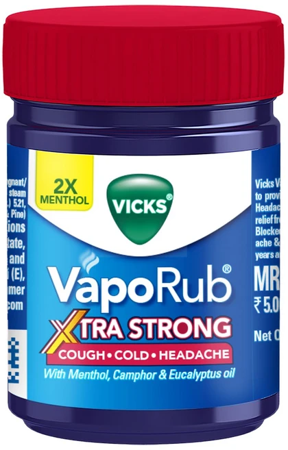 Vicks VapoRub Xtra Strong Provides Fast Relief from Cough Cold Congestion & Muscle Aches 50gm, 1개 - 쿠팡