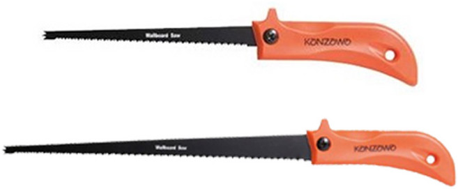 칸자와 쥐꼬리톱 2종 모음 K-420S K-420L 석고보드용 목재합판 석고슬레이트 배관, 1개