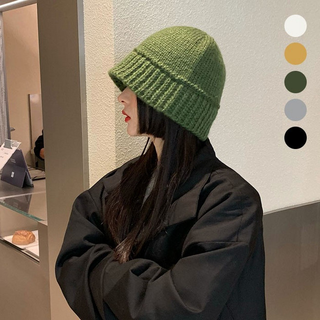 터플 뜨게 벙거지모자 5color 니트모자 겨울 짜임 털 여성