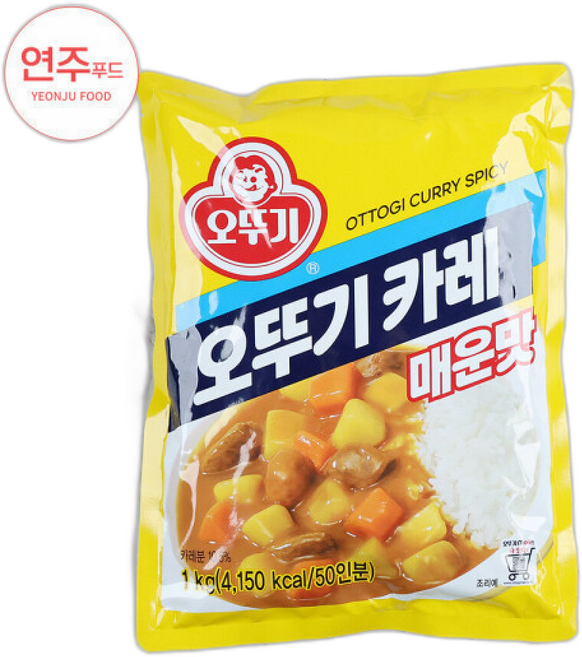 오뚜기 카레가루 커리가루 대용량 업소용 카레 매운맛, 1kg, 1개