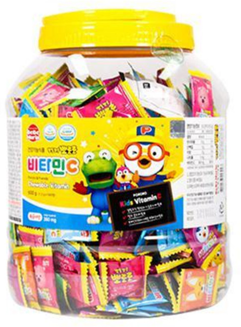 [당일출고/무료배송] 뽀로로 비타민C 500정 뽀로로 멀티 캐릭터 유아 어린이 비타민 사탕 태양생활건강 [엘리빅마켓], 1개