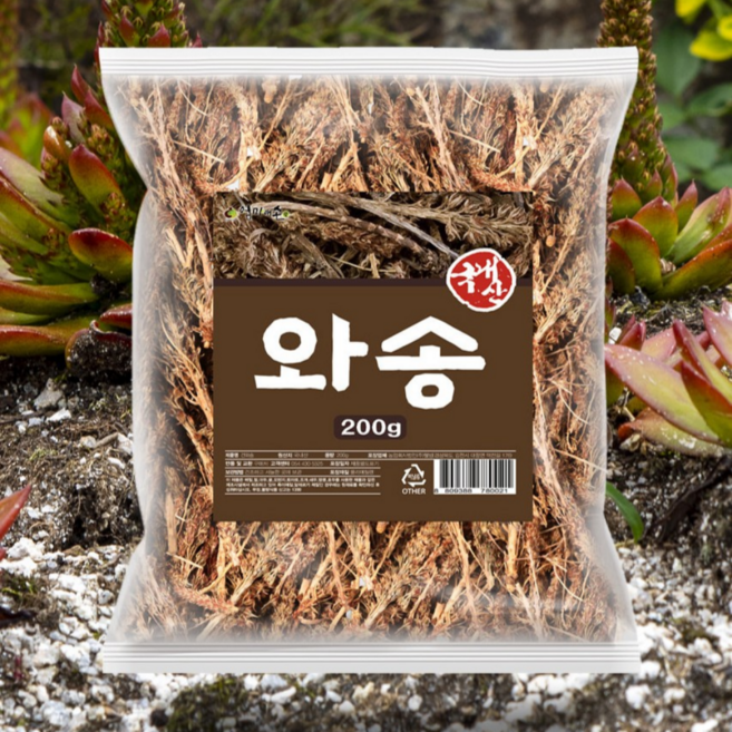 국산 말린 건와송 200g 실속형 건재 신탑 탑송 바위솔 와송차 와송탕 건강 선물