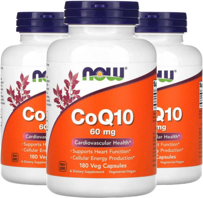 2+1 나우푸드 코큐텐 CoQ10 코엔자임 60mg 180베지 캡슐 Q10 큐텐 3개, 3통, 180정 - 쿠팡