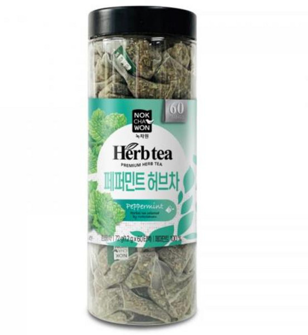 녹차원 녹차원 페퍼민트허브차 72g 60티백 1개