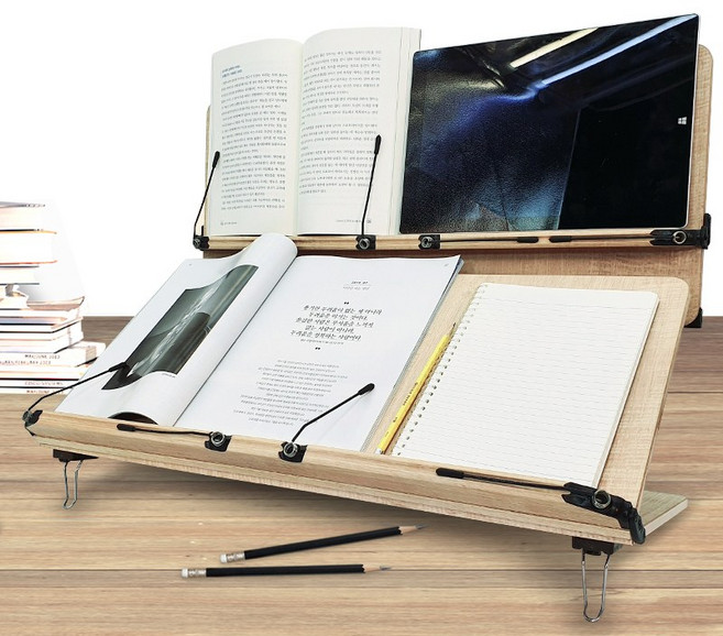 (나이스통상) 나이스 2단 독서대 204D 이공사디 나무 독서대