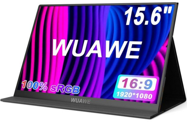 WUAWE14 휴대용 모니터 1920x1080P 노트북용 소형 USB C HDMI 트래블 HDR Freesync Low Blue Light PC Mac용 외장 세컨드 컴퓨터 P