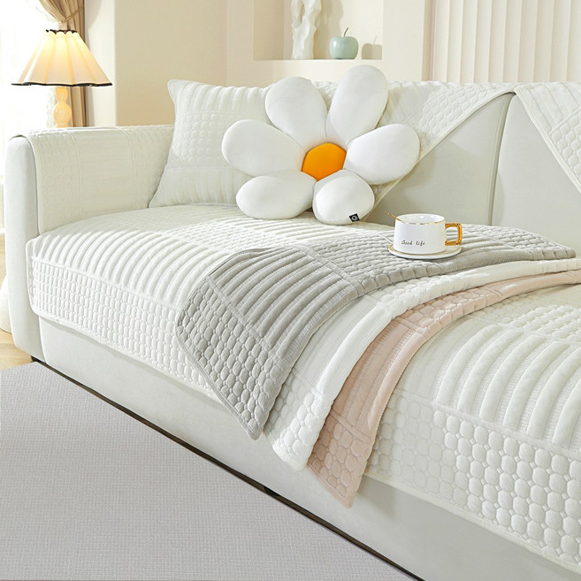 오라이프샵 모던 극세사 사계절 쇼파패드 미끄럼방지 논슬립 W03