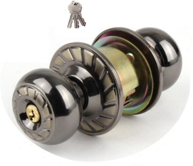 원형 실린더 현관문 방문 손잡이 엔틱 AB, 1개