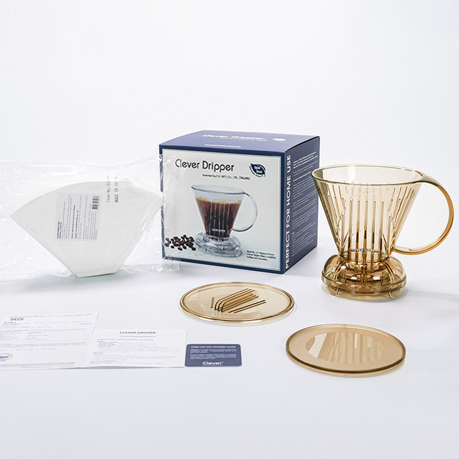 미스터 클레버 커피 드리퍼 핸드드립세트 커피 여과지 100매 뚜껑포함, 클레버 S 드립세트, 1세트, 클레버 S 드립세트, 300ml