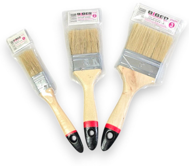 비버 페인트붓 3종, 1세트
