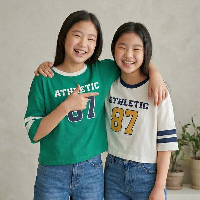 말괄량이 주니어 15호-17호 10대의류 여아옷 반팔티셔츠 후드 크롭