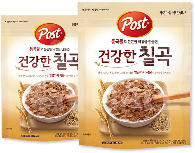 동서식품 포스트 통곡물 건강한 칠곡 시리얼, 300g, 2개