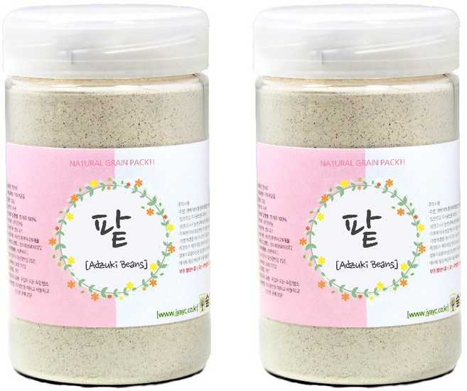 숲으로허브 천연곡물팩 팥가루 통 180g, 2개, 1개입