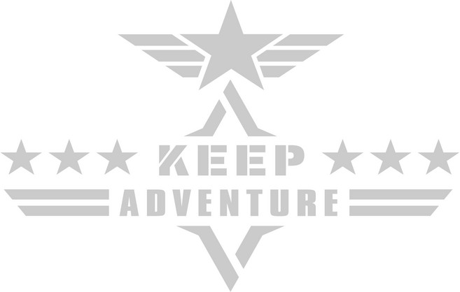 汽車貼紙 車貼 戰地風格 反光貼紙, KEEP ADVENTURE, 1個