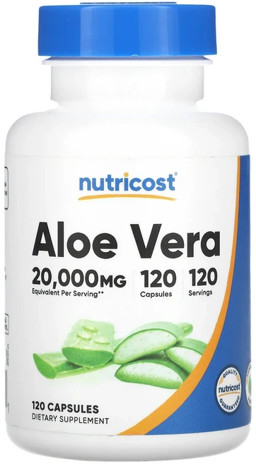 헁복하고 건강하세요 Nutricost 알로에베라 20000mg 캡슐 120정 늘 챙기셔야합니다, Nutricost알로에베라20000mg캡슐120정, 1개 - 쿠팡