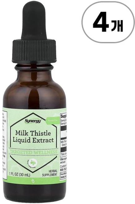 비타코스트 밀크씨슬 리퀴드 추출물 무알코올 Vitacost Milk Thistle Liquid Extract Alcohol Free 30ml, 4개 - 쿠팡