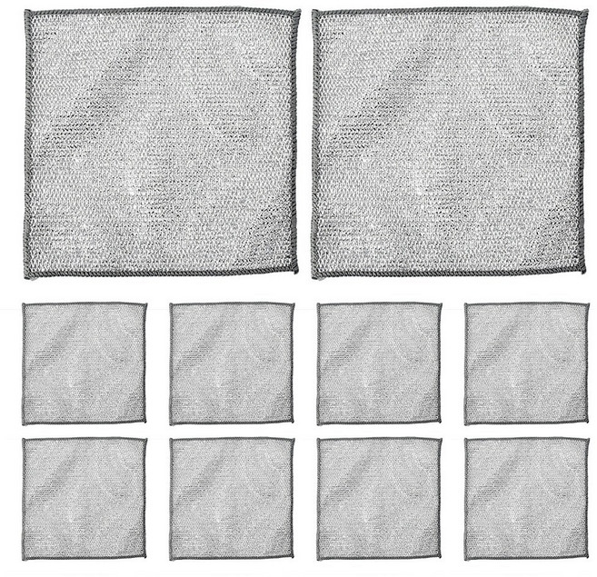 러너즈 주방 노스크래치 만능 기름때 찌든때 제거 양면 수세미, 1개, 10개입