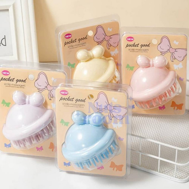 넛츠샵 샴푸브러쉬 리본 1P 랜덤 헤드스파브러쉬