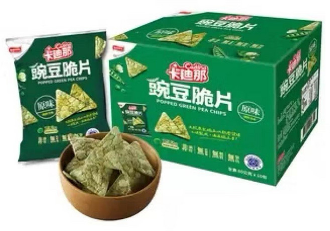 卡廸那 豌豆脆片 原味 80公克 X 10包, 1個