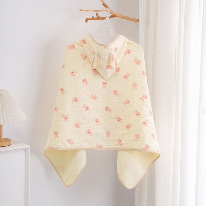 블랙체리 아동용 4겹순면 후드 비치가운, 토끼, 1개