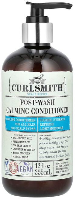 아이허브 포스트 워시 카밍 컨디셔너 모든 모발 및 두피 유형용 355ml(12fl oz), 1개, 355ml