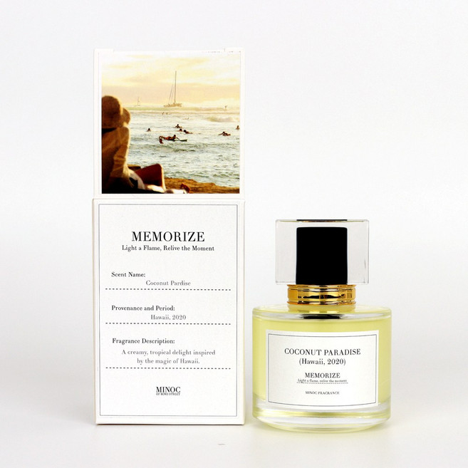 미녹 향수 메모라이즈 퍼퓸 코코넛 파라다이스 여성 남성 명품 니치향수, 1개, 50ml