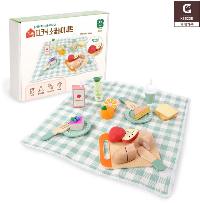 (꼬뺑) 피크닉 소꿉놀이 세트 KS6238, 단품, 단품