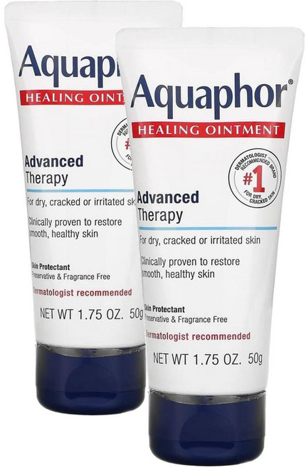 미국직구 Aquaphor 아쿠아퍼 어드밴스드 테라피 힐링 크림 50g 2팩, 2개