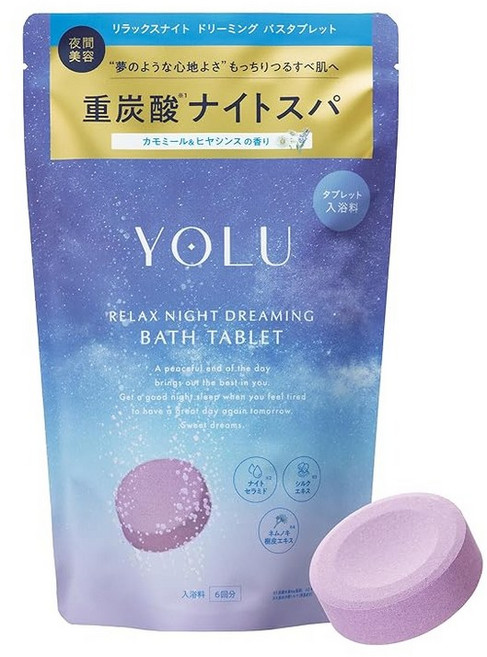 YOLU 요르 | 입욕료 릴렉스 나이트 드리밍 욕조 6정입, 1개