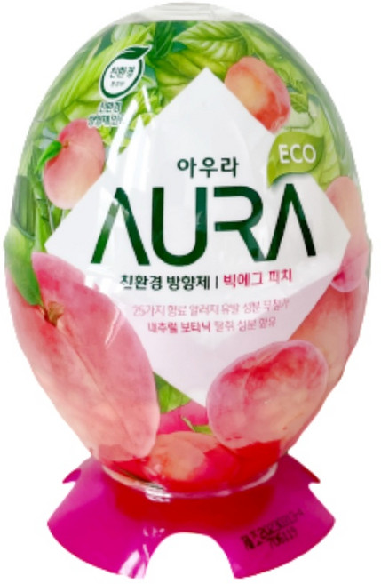 아우라 ECO 친환경 빅에그 방향제 440ml 피치, 1개
