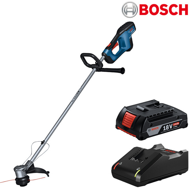 보쉬 충전 예초기 GRT18V-33 충전기+배터리 세트 무선 제초기 잔디 벌초 잡초 제거, 본품+GAL18V-40+GBA18V2.0Ah, 1개