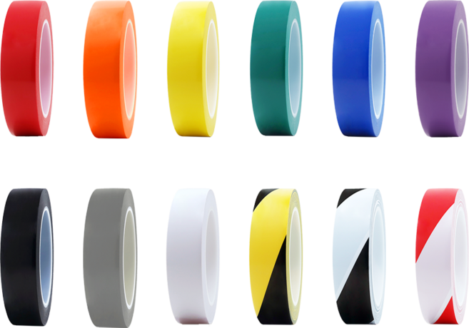 바닥 라인테이프 24mm X 30M PVC 12컬러 안전 경계 표시 동선 구획, 노랑, 1개