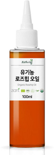 유기농 로즈힙 오일 비정제, 1개, 100ml