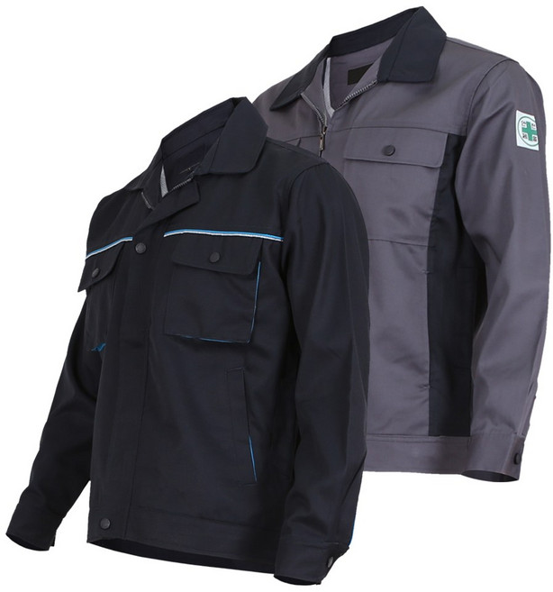 늑대와여우 봄 가을 춘추복 남성 작업복점퍼 작업복잠바 작업복자켓 상의 근무복 남자 단체복