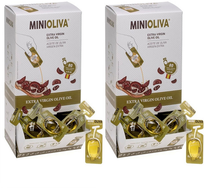MINIOLIVA Extra Virgin Olive Oil 미니올리바 엑스트라 버진 올리브 오일, 160개, 10ml