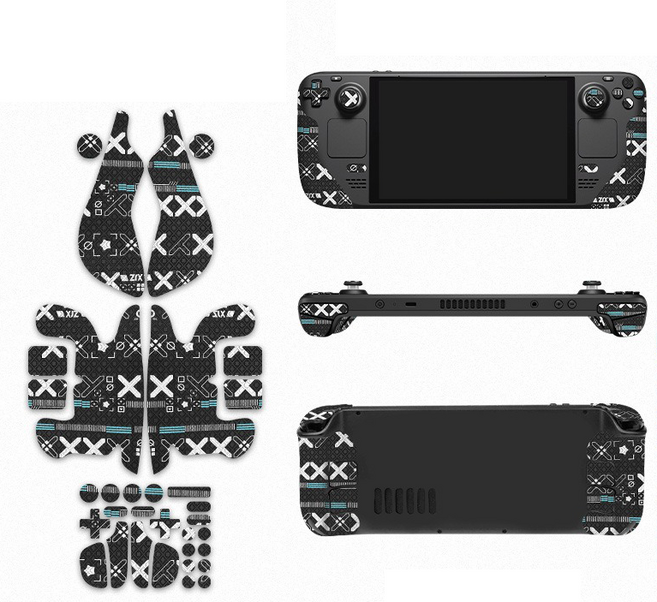 라나야 스팀덱 그립테이프 논슬립 패치 커버 풀세트, 1개, 옵티컬 블랙, OLED