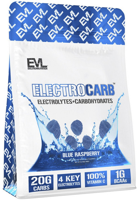EVLUTIONNUTRITION ElectroCarb 전해질 + 카보하이드레이트 블루 라즈베리, 1개, 900g