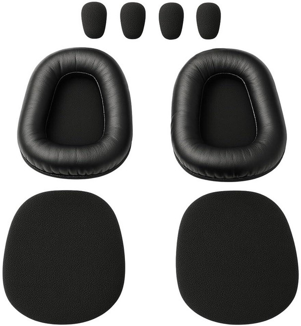 Blue Parrot B550-XT Poly Voyager Focus 2 Voyager 4300용 쿠션 교체 키트 - 오버사이즈 쿠션으로 블루투스 헤드셋의 일상적인 편안함을, Blue Parrot B550-XT, Poly Voya