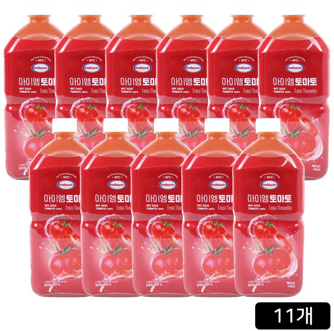 [홈쇼핑] 보넬드 아이엠 토마토주스 100% NFC 착즙주스, 11개, 1L