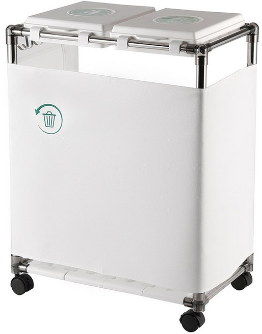홈치치 분리수거함 2P 재활용, 화이트